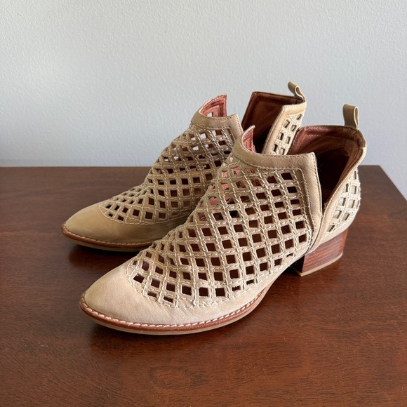 Jeffrey Campbell Tan Cutout Ankle Booties - Picture 1 of 5